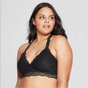 Auden Black Bralette, Lightly Lined Racerback